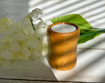 Handmade Olive wood Tea light Candleholder, Olivewood Tea light Candle holder