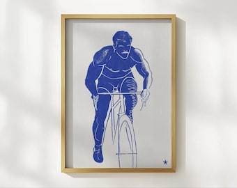 Etched in Motion - Cycling Art Print