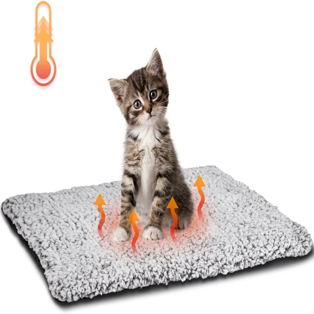 Pawcove Selfheating Pet Mat Heated Pet Bed Cat Bed Thermal Etsy
