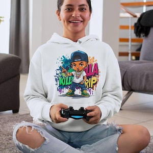 Hip-Hop Character Killa Drip Design | Instant Download PNG SVG Files | Digital Streetwear T-Shirt Art