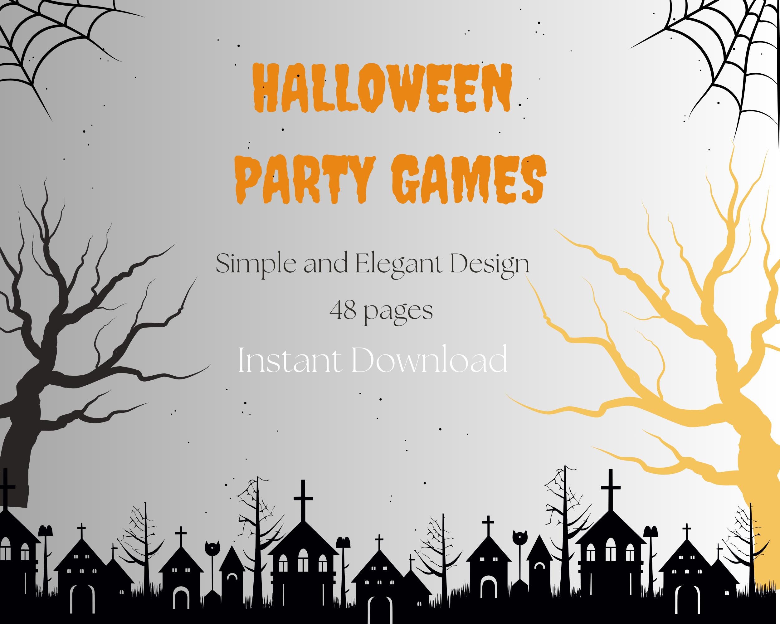 Printable Halloween Games Bundle, Halloween Preschool Games, Halloween ...