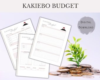 Kakeibo Budget Vorlage: Minimaler Budgetplaner (Digitaler Download)