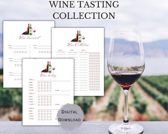 Weinverkostungs-Scorecard: Druckbare Wein-Notizen & Sammlung (Digitaler Download)