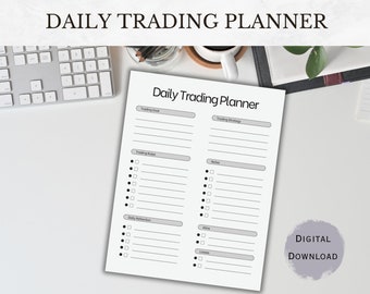 Täglicher Trading Planer: Ziele, Mindset, und Market Tracker (PDF)