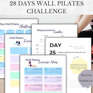 28-Day Wall Pilates Challenge: Workout Tracker (Digital Download)