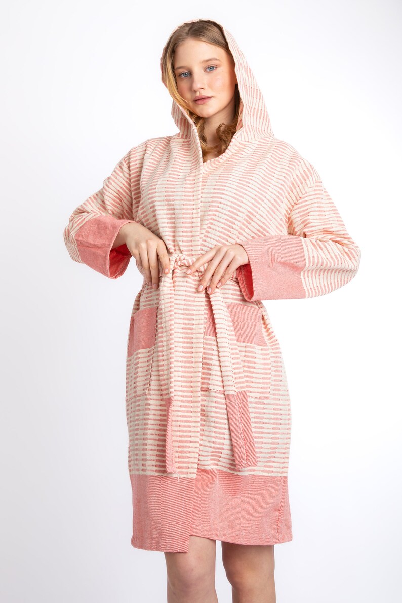 Turkish Bathrobe Set of Three. Turkish Towel Robe Peshtemal Etsy
