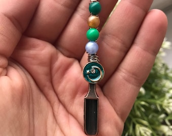 Collar de cuchara, encanto colgante de cuchara desmontable, accesorio de cocina de mini cuchara envuelto en alambre