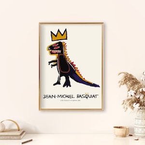 Basquiat King Dino Print, Jean-Michel Basquiat's Graffiti, Basquiat Artwork Download, Large Digital Single Print