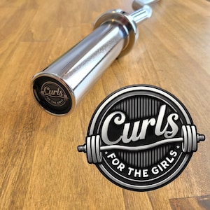 Barbell/EZ Curl Bar Stickers - "Curls for the Girls"