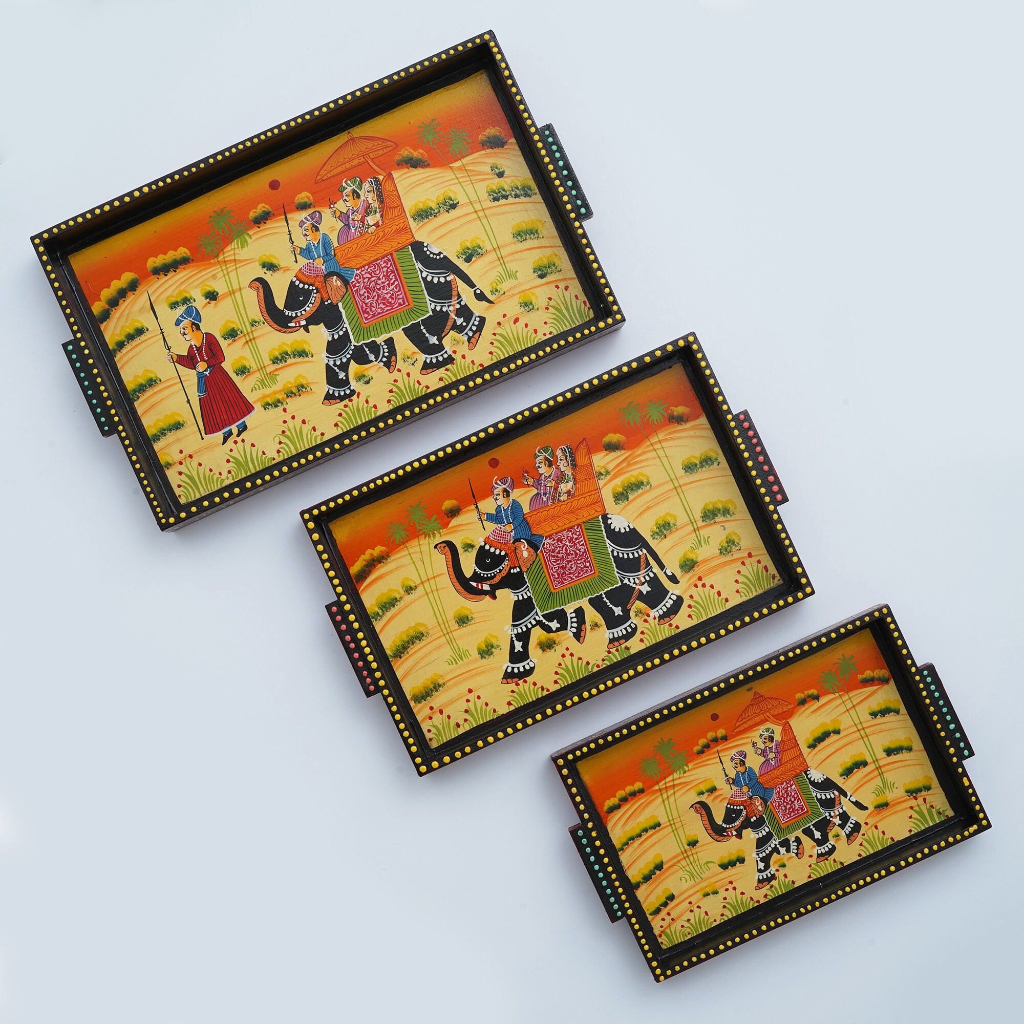 Rajasthani Handpainted Beadwork Handmade Hanging (Set of 2)