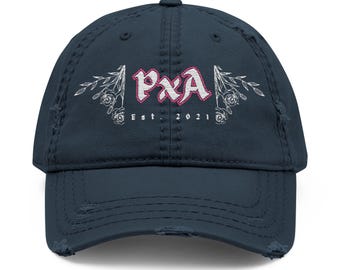 PXA Distressed Dad Hat: Embroidered Cotton Twill Cap