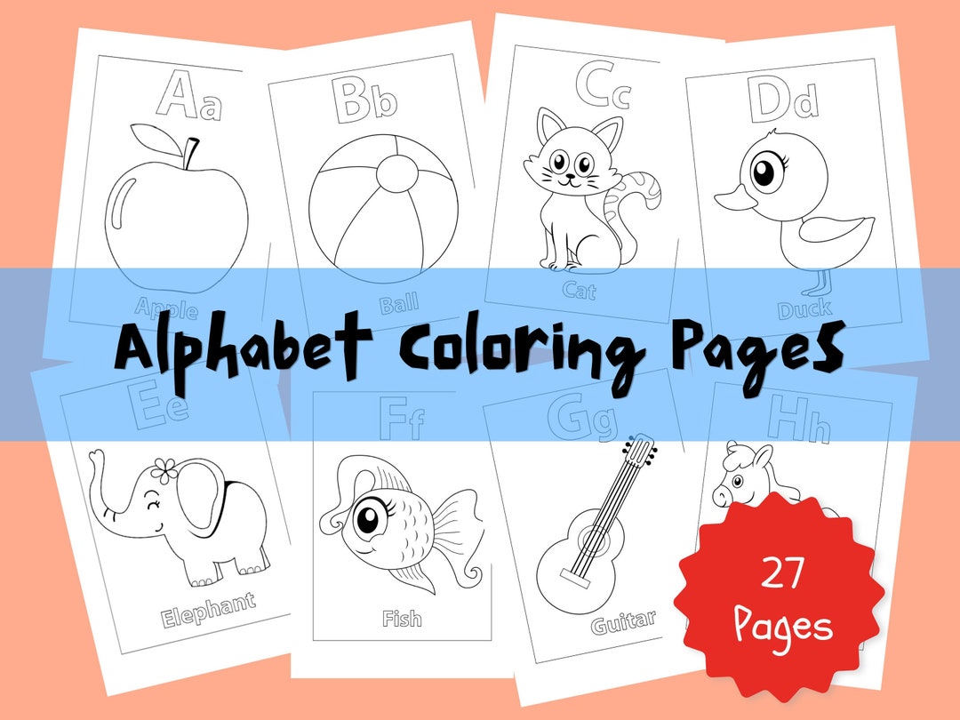Alphabet Printable Coloring Pages for Kids, Toddlers, Preschoolers ...