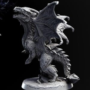 Young White Dragon Miniatures | Mini Monster Mayhem | TTRPG Minis |
