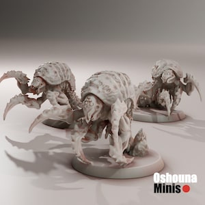 Centipede Larvae Miniatures (Set of 3 w/ bases) | Oshouna Minis | Wargaming | OPR Alien Hives