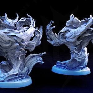 Greater Water Elemental Miniature | Mini Monster Mayhem | TTRPG Monster Encounters | DnD | Pathfinder