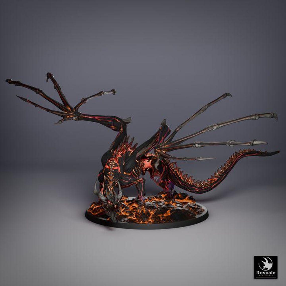 Malakr, Red Dragon / Dracolich Miniature | Rescale Miniatures | TTRPG ...