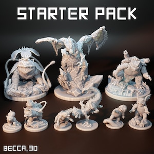 Kaijumon Starter Pack Miniatures Bundle | 3D Printed Collectibles | Figurines