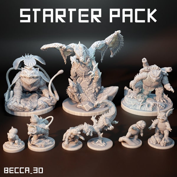 Kaijumon Starter Pack Miniatures Bundle