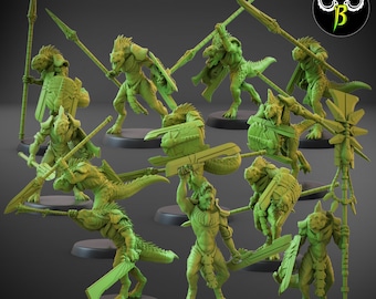 Stellar Warriors Lancers Miniatures | Clay Beast Creations