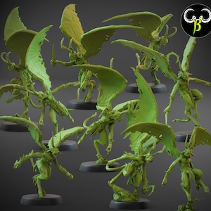 Beast Imp Squad Miniatures (Set of 9 Unique w/ Bases) | Clay Beast Creations | Tabletop Wargaming | 32mm Scale