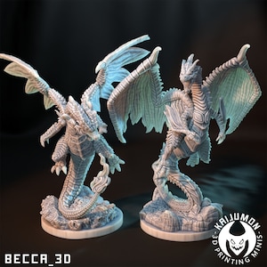 Kaijumon Mega Inferno Dragons Miniatures Bundle | 3D Printed Collectible | Figurine