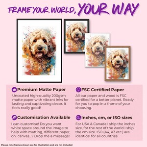 Watercolor Cockapoo Poster Print or Canvas. Watercolour Dog Art ...