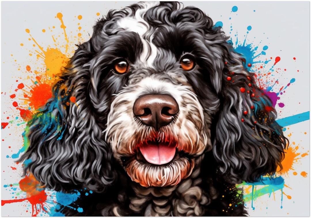 Tuxedo Cockapoo Poster Print. Watercolour Dog Art & Prints Gift ...