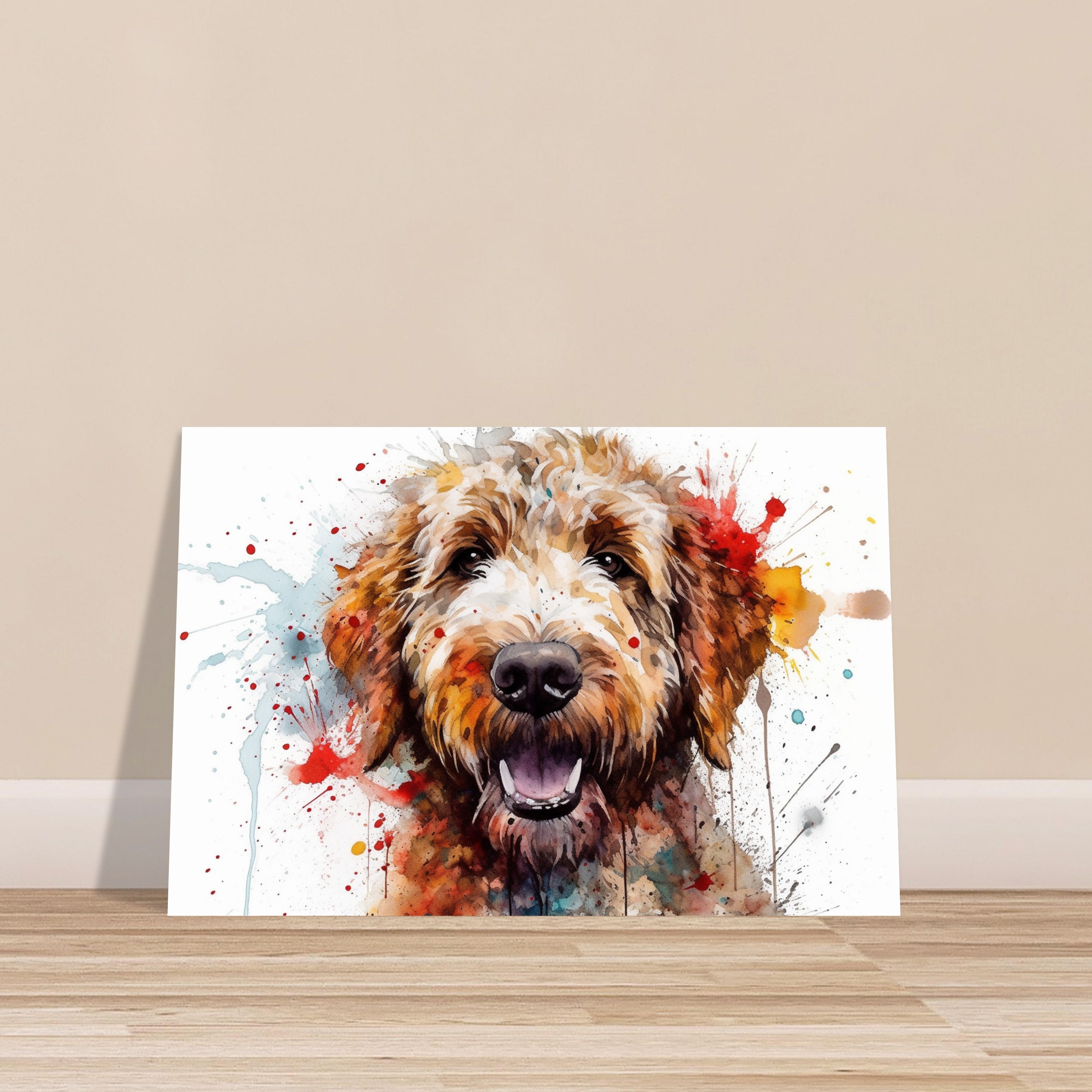 Goldendoodle / Red Labradoodle Poster Print. Watercolor Painting Gift ...
