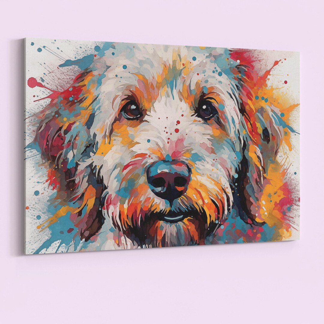 Watercolour Labradoodle / Goldendoodle Canvas. A Unique Doodle Mom or ...