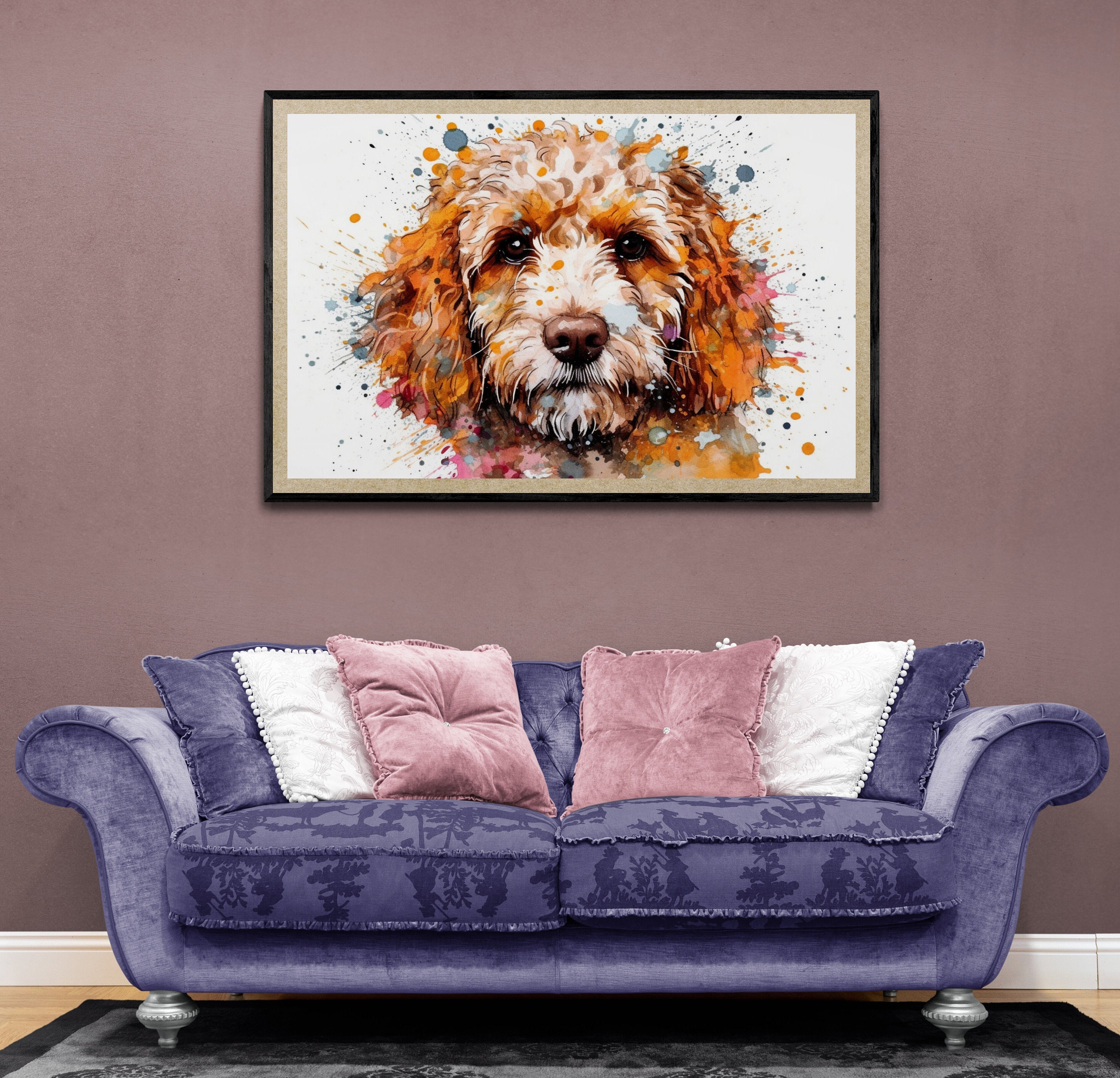 Apricot Cockapoo Poster Print. Watercolor Dog Art & Prints Gift for Dog ...