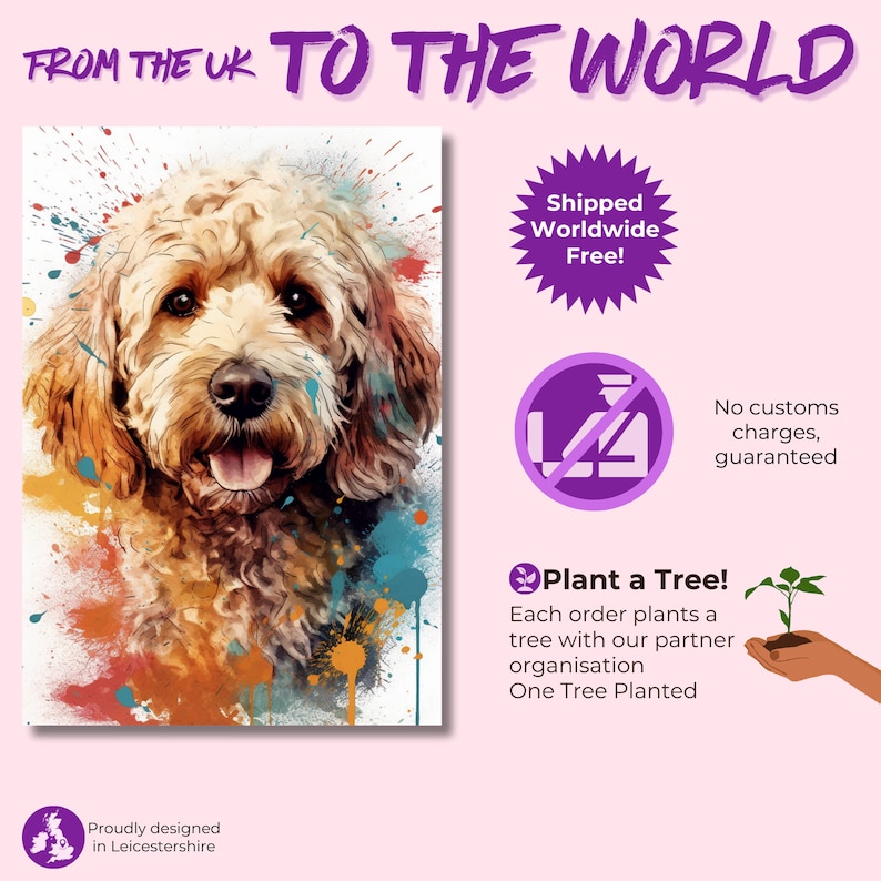 Watercolor Cockapoo Poster Print or Canvas. Watercolour Dog Art ...