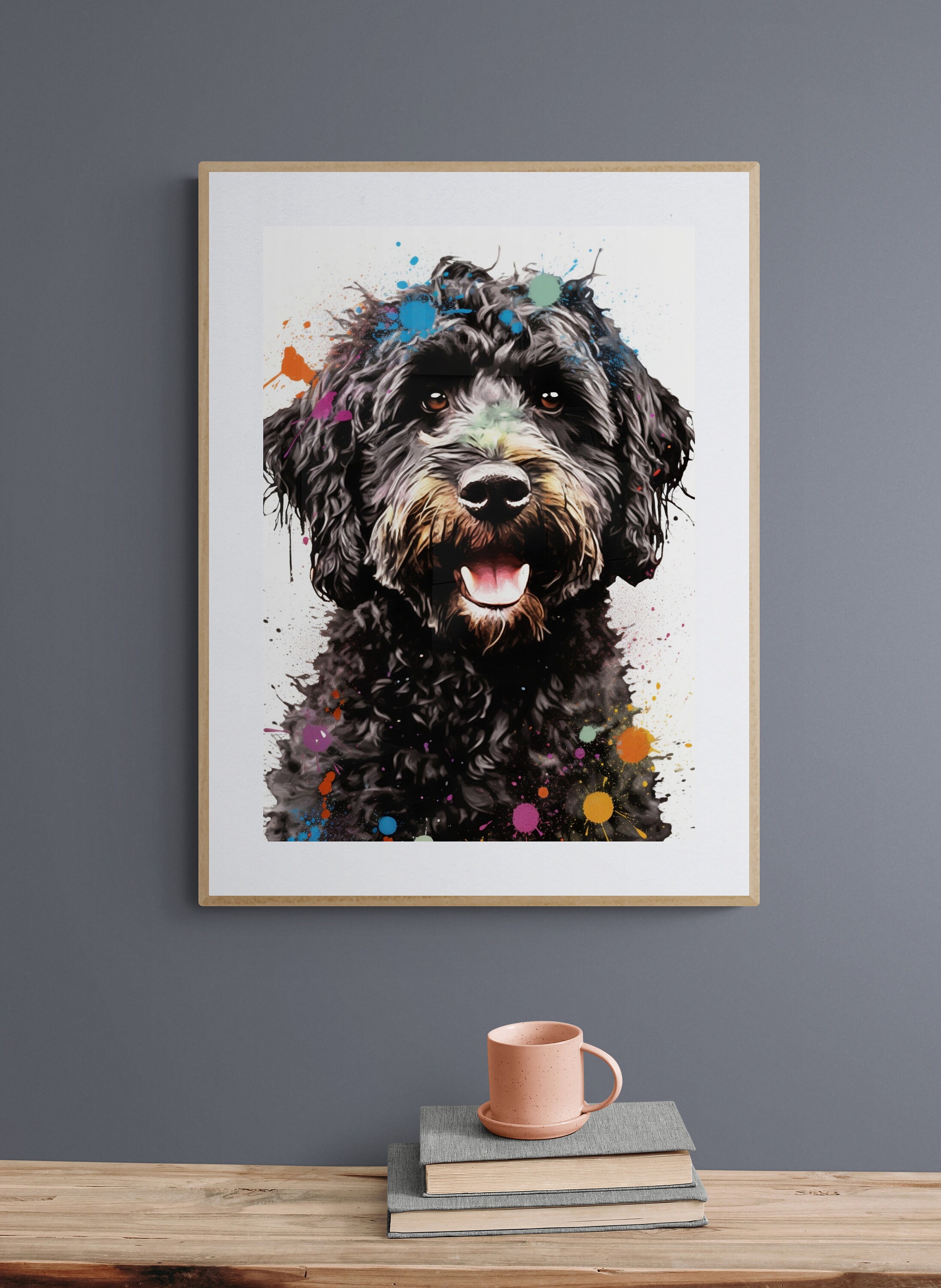 Black Cockapoo Poster or Canvas Print. Watercolor Dog Art. Painting ...