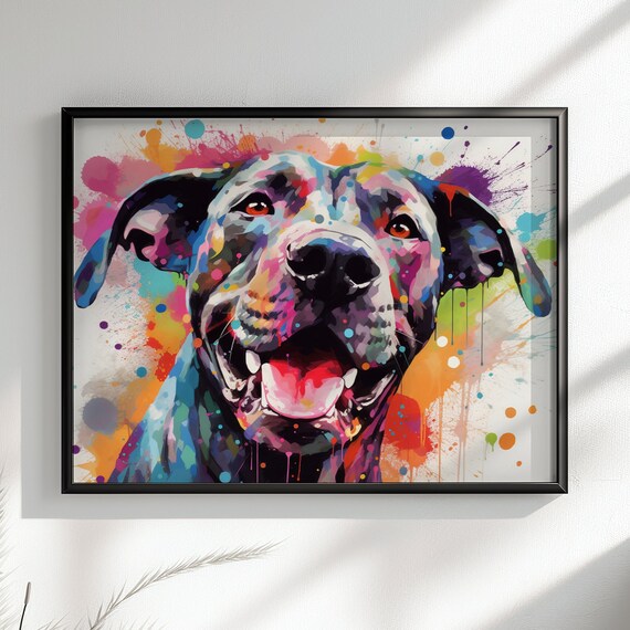 Splash Art Great Dane T-Shirt | Dane Puppy Lover Gifts Splash Art Great Dane T-Shirt | Dane Puppy Lover Gifts