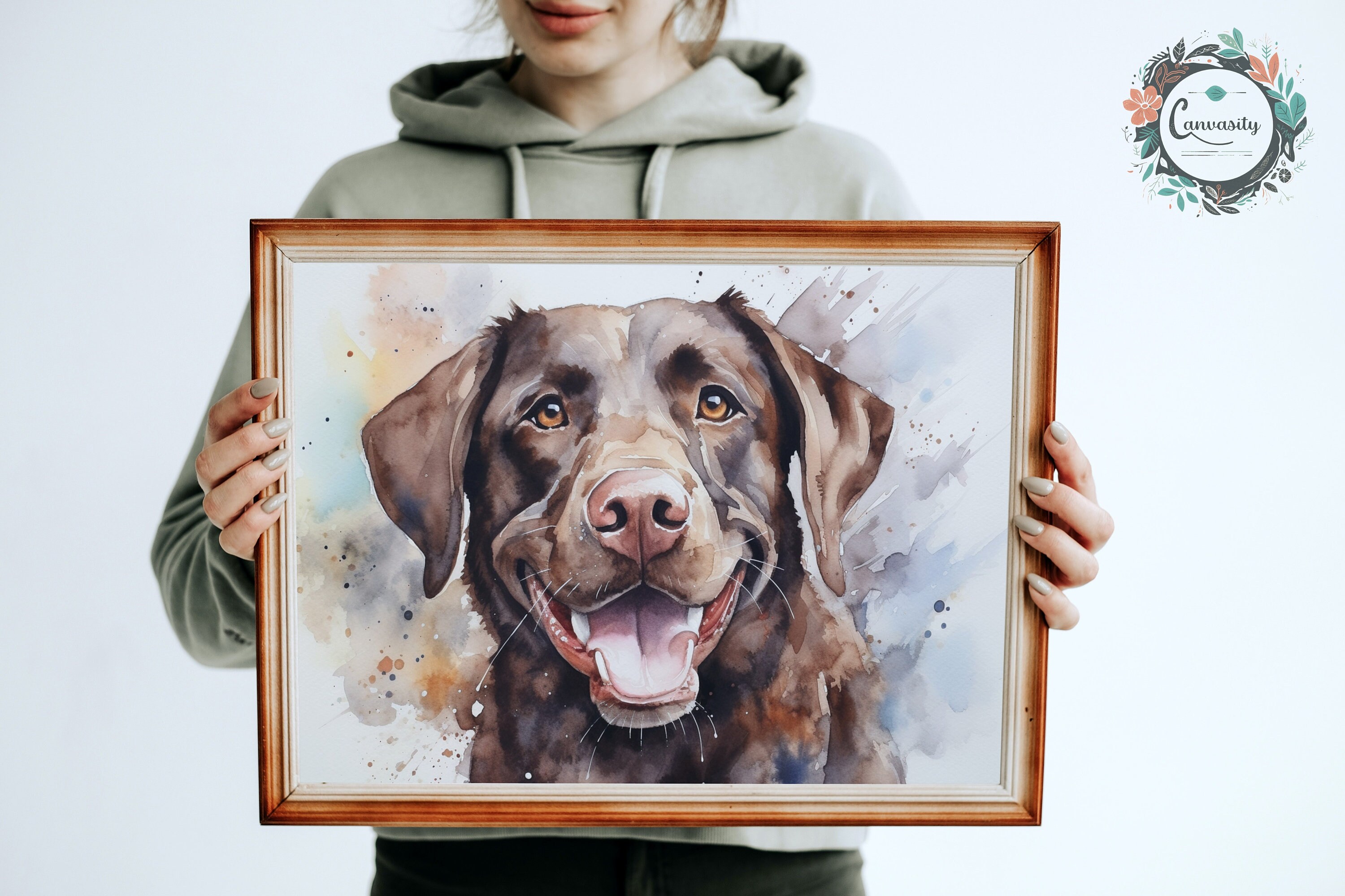 Watercolor Chocolate Labrador Poster - Free Shipping! Colorful Print ...