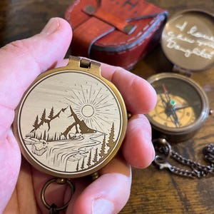 Personalized Compass Graduation Gift | Gift for Boyfriend | Engraved Compass Anniversary Gift for Husband | Compass Groomsman Gift for Him