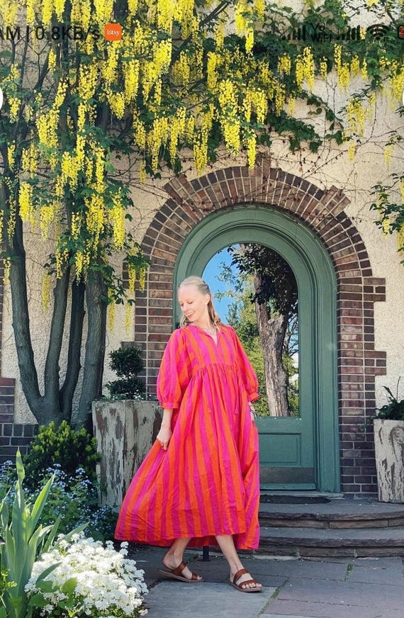 open lace back dress Aliyah Orange and Pink Dress – alabanza