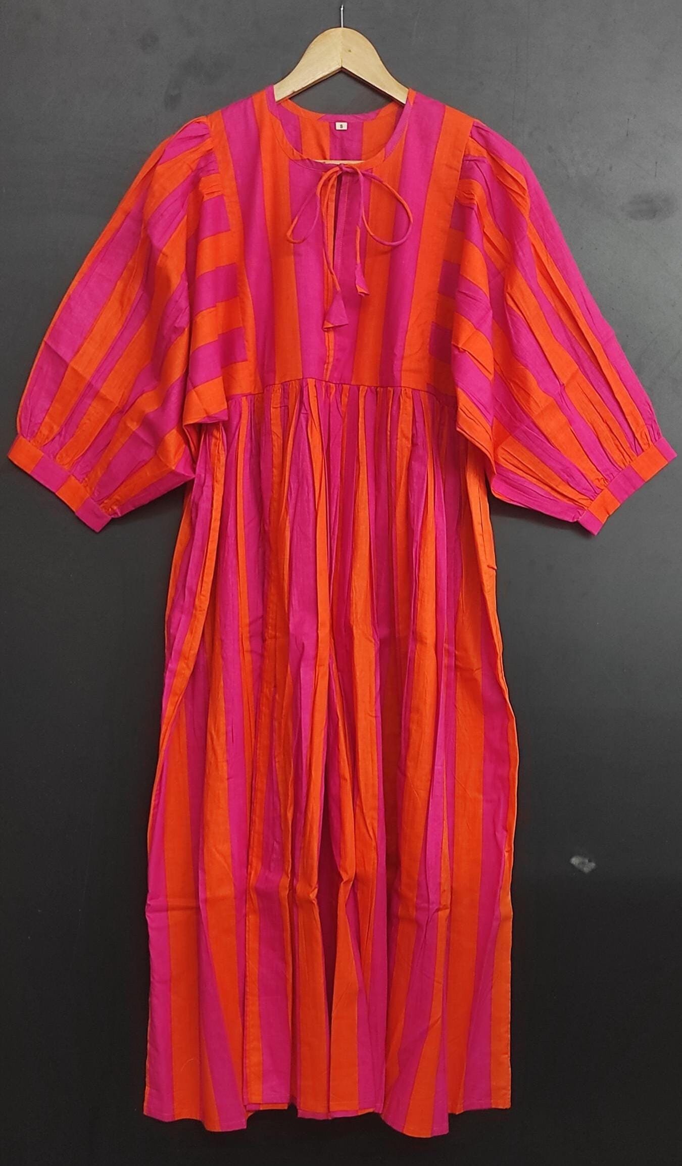strapless open back dress Holland Orange & Pink Floral Collar Midi Dress – Girl In Mind main image 1