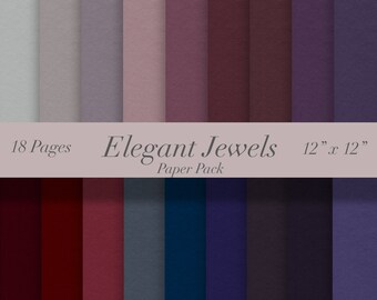 Elegant Jewels Textured Digital Paper Pack - Personal and Commercial Use - for Scrapbooking, Crafting, Backgrounds, Packaging and More