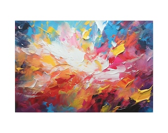 Abstract with Pallette Knife (Canvas Gallery Wrap)