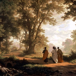 Jesús en el camino a Emaús (descarga digital para impresión de 8x11)