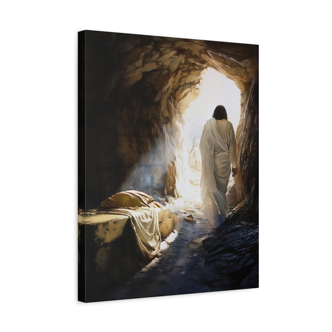 He Has Risen (no Words) Canvas Print, Christian Home Decor, Spiritual ...