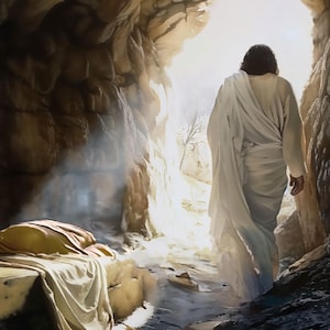 Poster He Has Risen Jesus Victory Over Death A Fine Art Print On