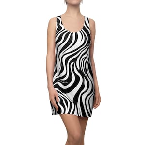 Zebra Print Women&#39;s Racerback Dress