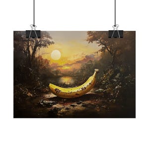 Surreal Banana Landscape Poster | Rolled Poster