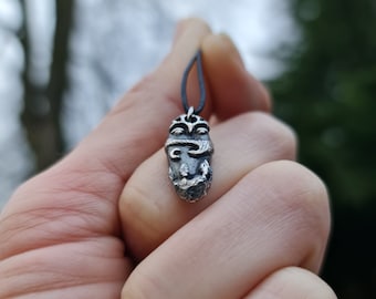 Forest Spirit. Skogvættir. Metsän Väki. Woodland Haltija. Norse mythology creature silver pendant