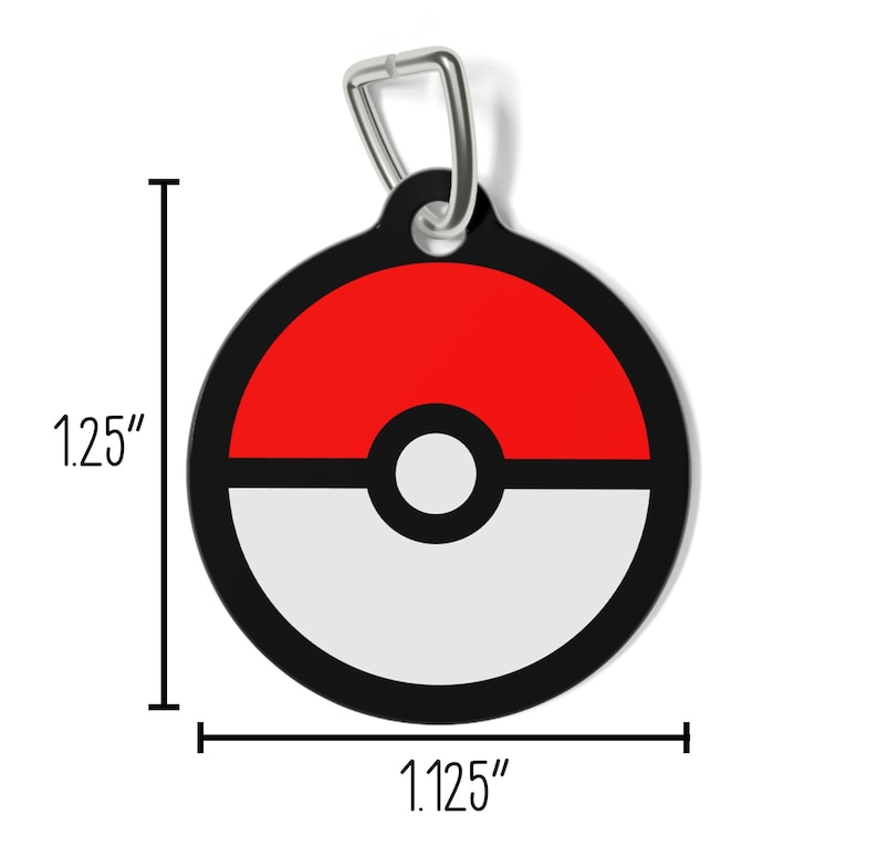 Pokemon Tag Pokémon Tags Poke Ball Dog Tag Pokemon Pet Etsy