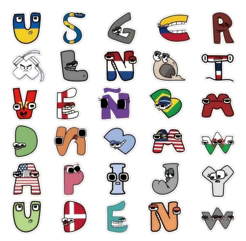 Alphabet Lore Sticker, 6 Pack-156 Pcs Alphabet Lore and Numbers Letter  Stickers, for Cup Phone Refrigerator Skateboard Laptop Decoration Stickers  : : Arts & Crafts
