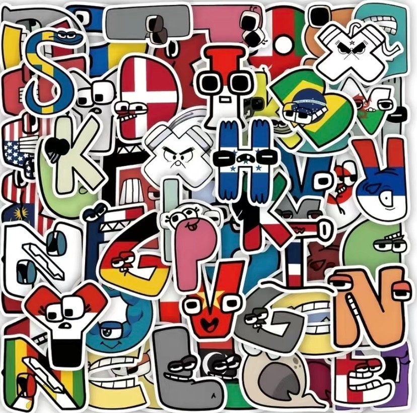  60 Pcs Alphabet Lore Laptop Sticker Waterproof Vinyl