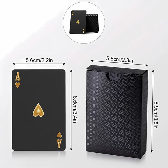GORCHEN Waterproof Plastic Foil Playing Cards Set - 4 Decks (Gold, Silver, Black, Pink) For Poker & Magic