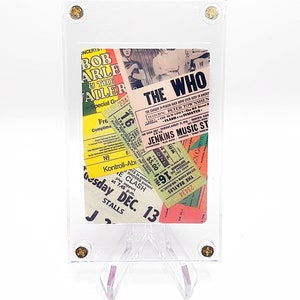Concert ticket stub poker card